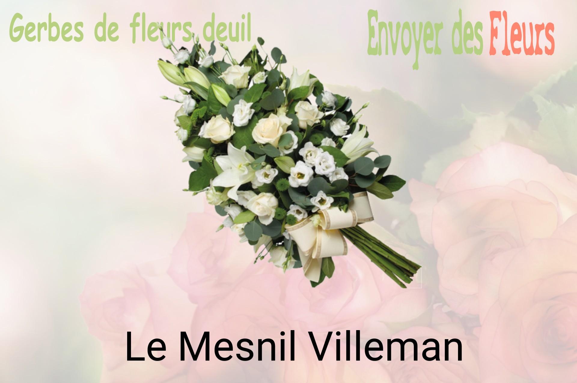 Gerbe de fleurs de deuil livrée à Le Mesnil-Villeman